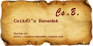 Csikós Benedek névjegykártya