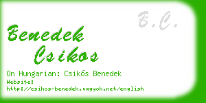 benedek csikos business card